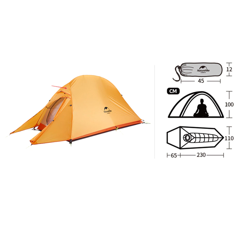Cheap Goat Tents 1 Person Windproof Camping Tent Waterproof Dual Layers  Cloud Up Series for Outdoor Travel Camping Hiking Tools   